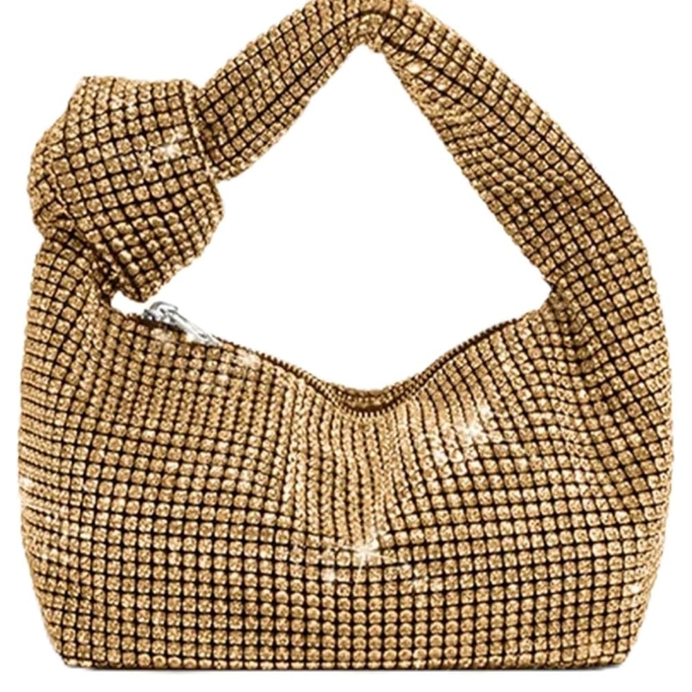 Gold Shoulder Bag with Elegant Design